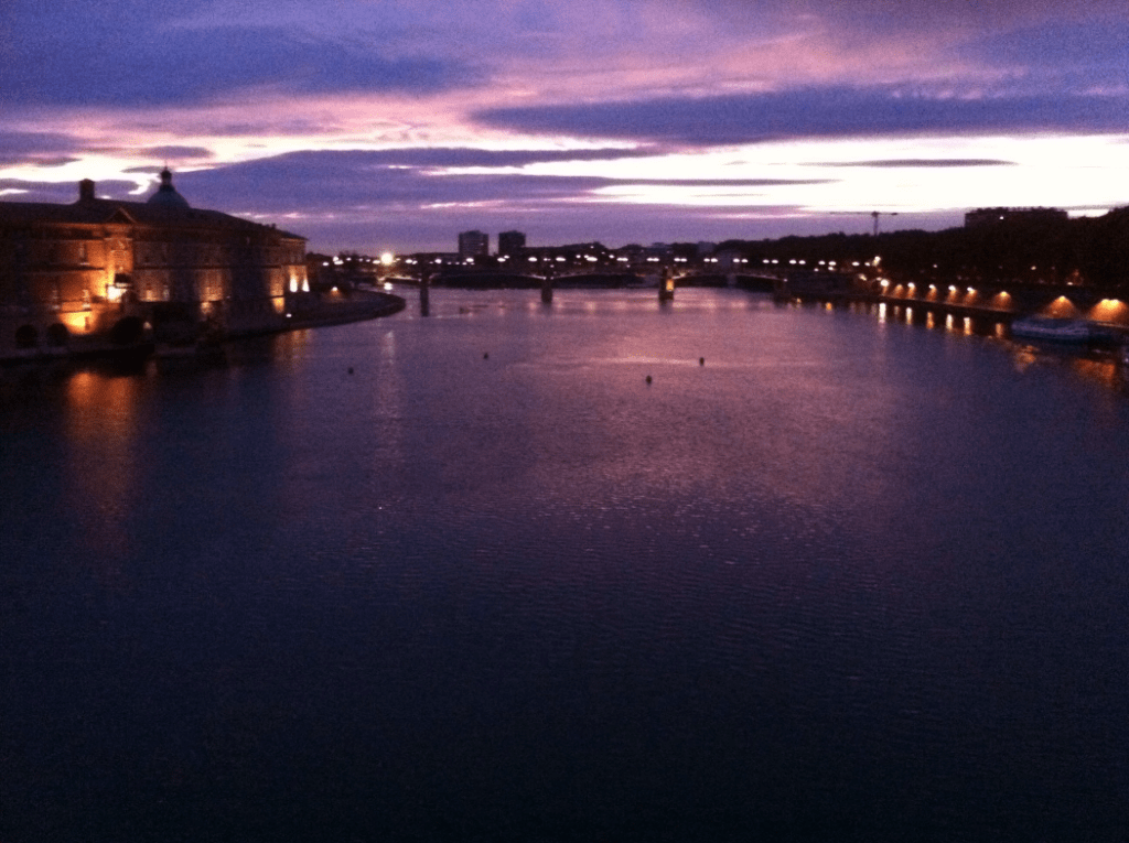 Garonne au coucher du soleil